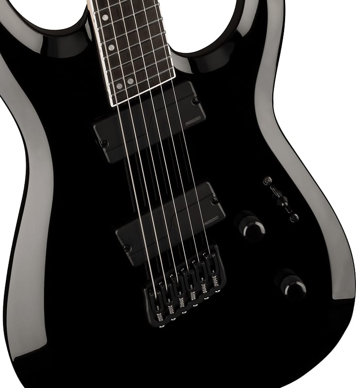 Электрогитара Jackson - Pro Plus Dinky - Electric Guitar - MDK HT6 MS - Ebony Fretboard - Gloss Black - w/ Gig Bag