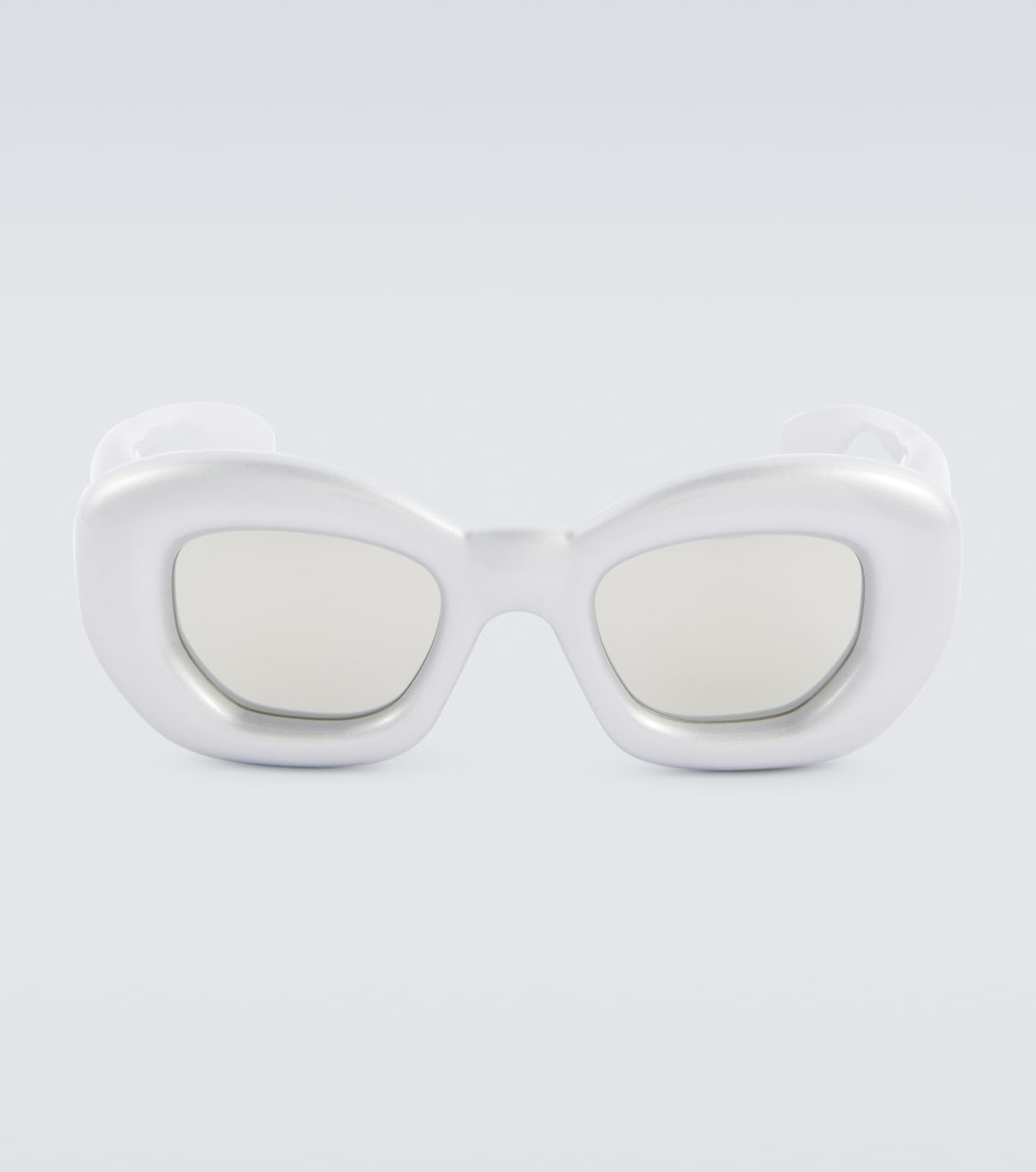 Завышенные солнцезащитные очки-бабочки с эффектом металлик Loewe, серый силиконовый чехол бабочки на vivo y91c виво у91с с эффектом блика