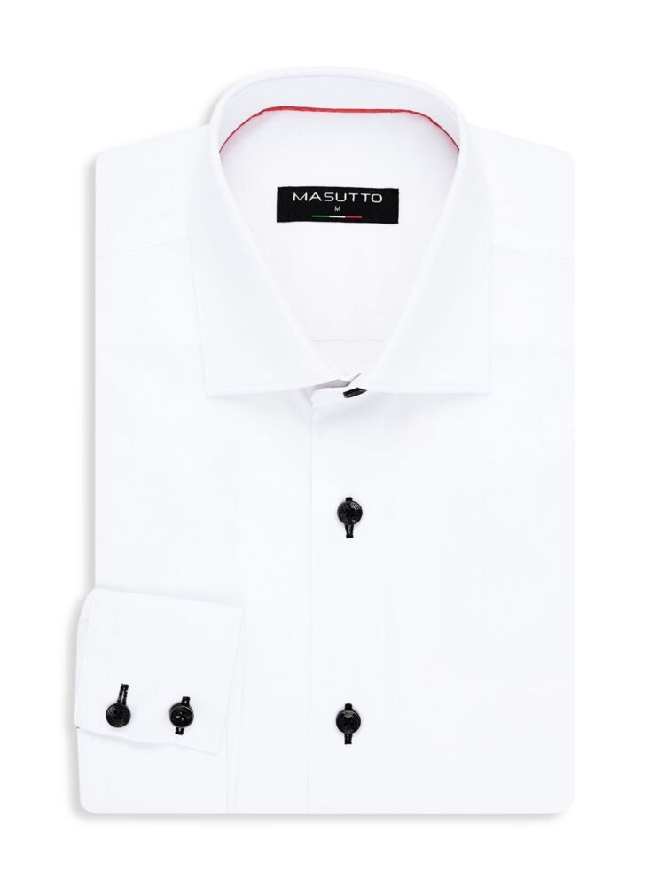 

Однотонная классическая рубашка Bali Classic Fit Masutto, белый