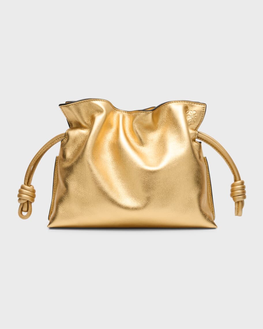 

Миниатюрный металлический клатч Flamenco Loewe