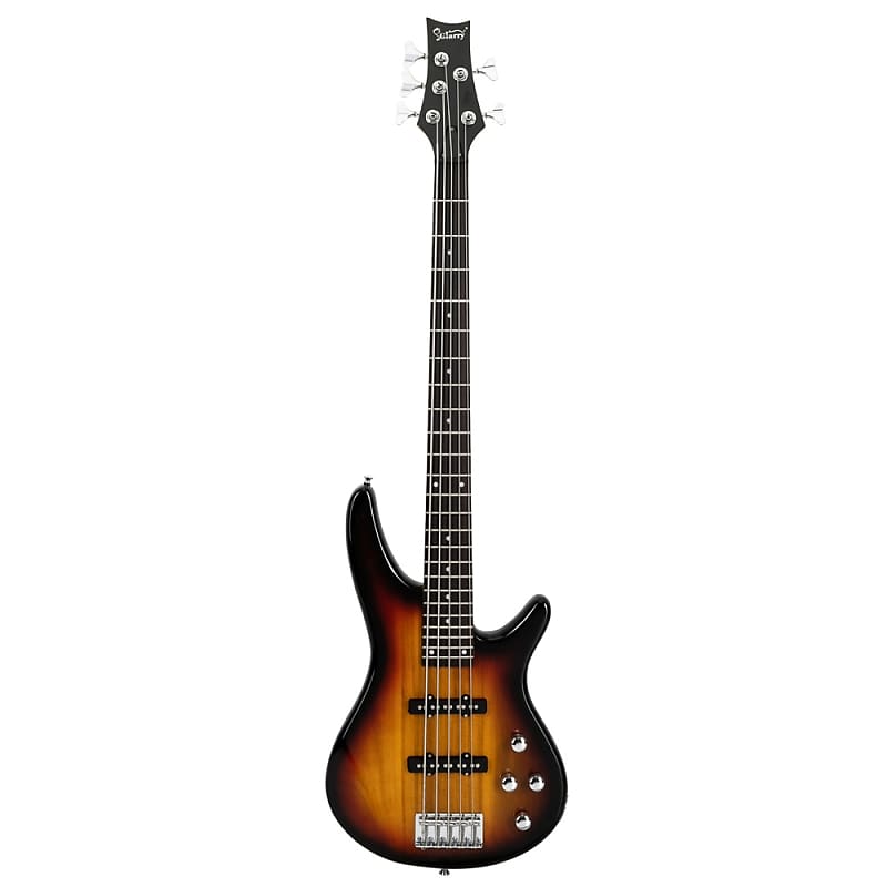 Басс гитара Glarry Sunset GIB 5 String Electric Bass Guitar Full Size SS Pick-up