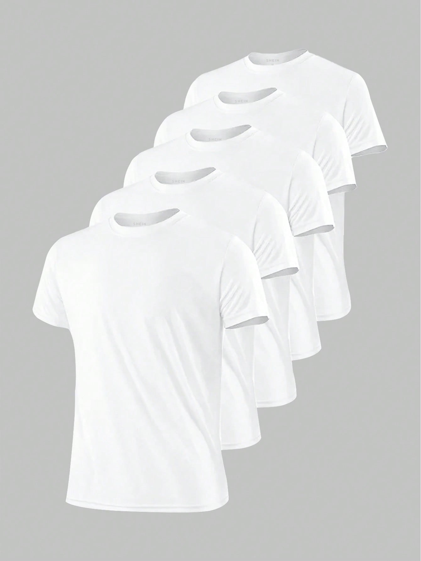 Мужская однотонная футболка, белый фото