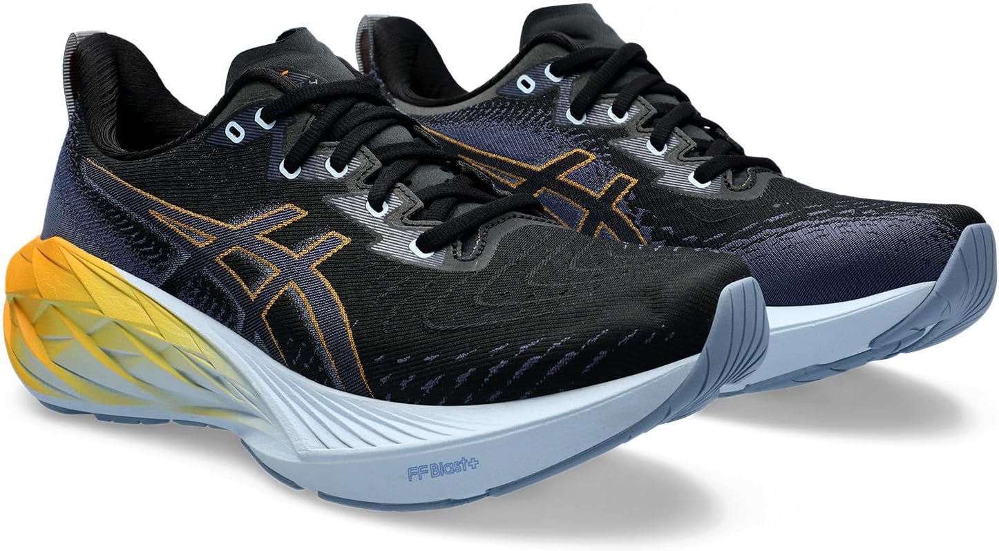 цена Кроссовки Novablast 4 ASICS, цвет Black/Thunder Blue