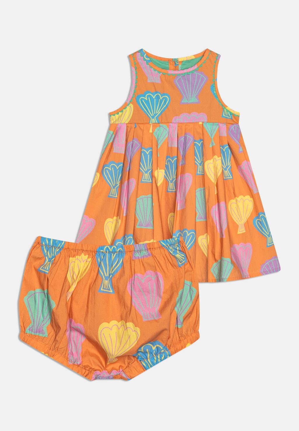 

Дневное платье WOVEN DRESS BABY GIRL PRINTED BIG SHELLS Stella McCartney Kids, цвет salmon