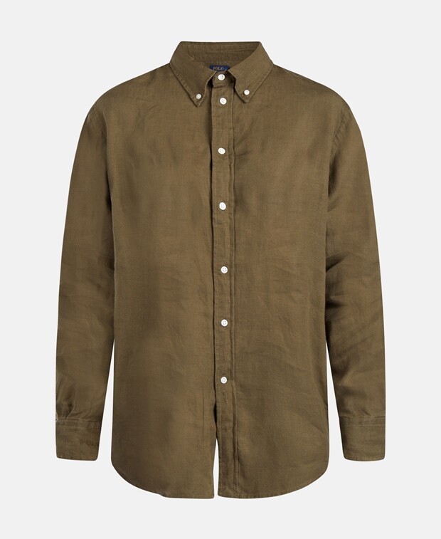 

Льняная рубашка Polo Ralph Lauren, цвет Moss