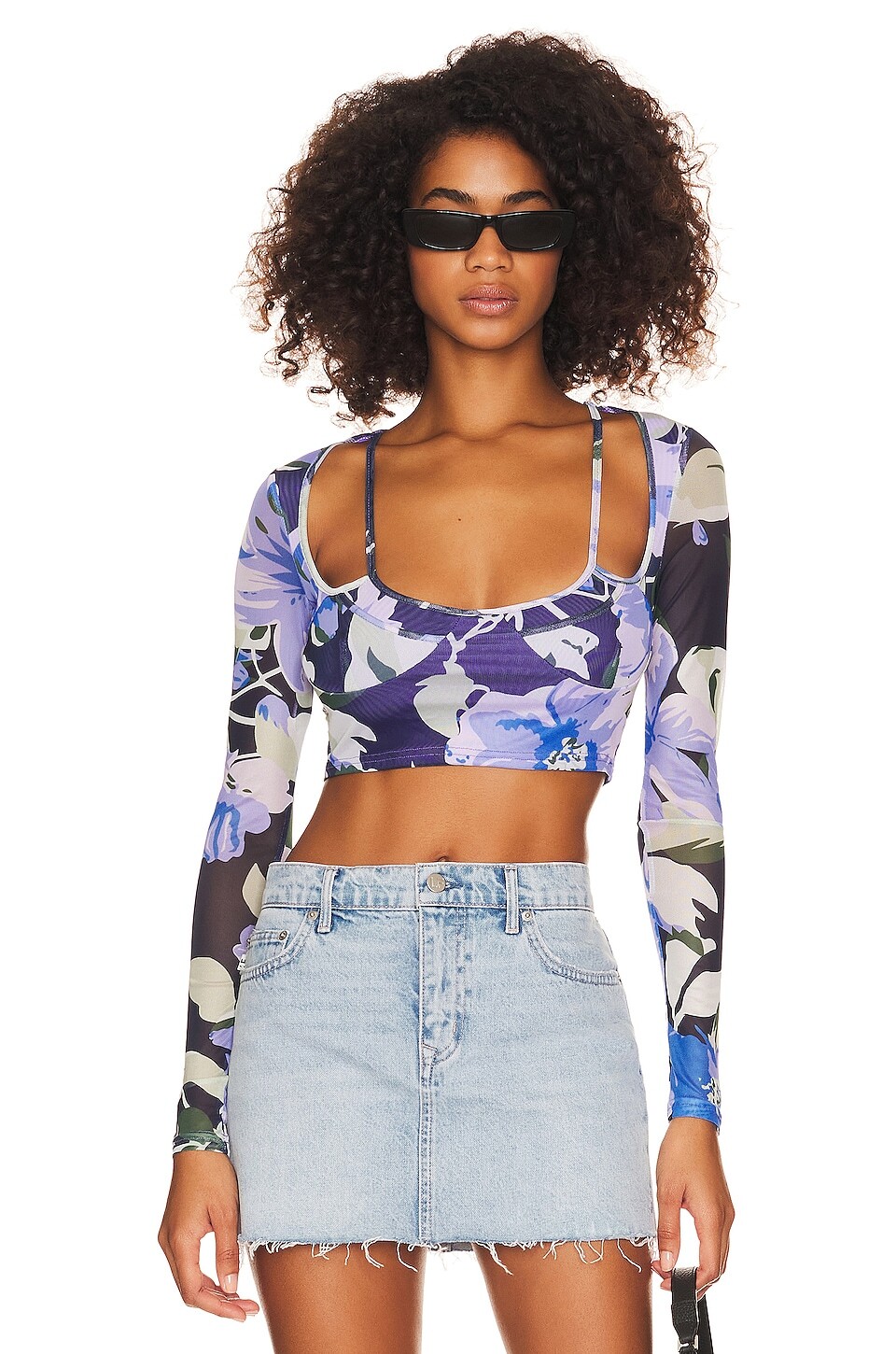 

Топ superdown Benedita Crop, цвет Floral Multi