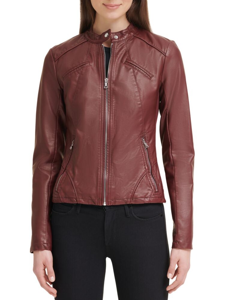 

Куртка из искусственной кожи с воротником-стойкой Guess, цвет Burgundy
