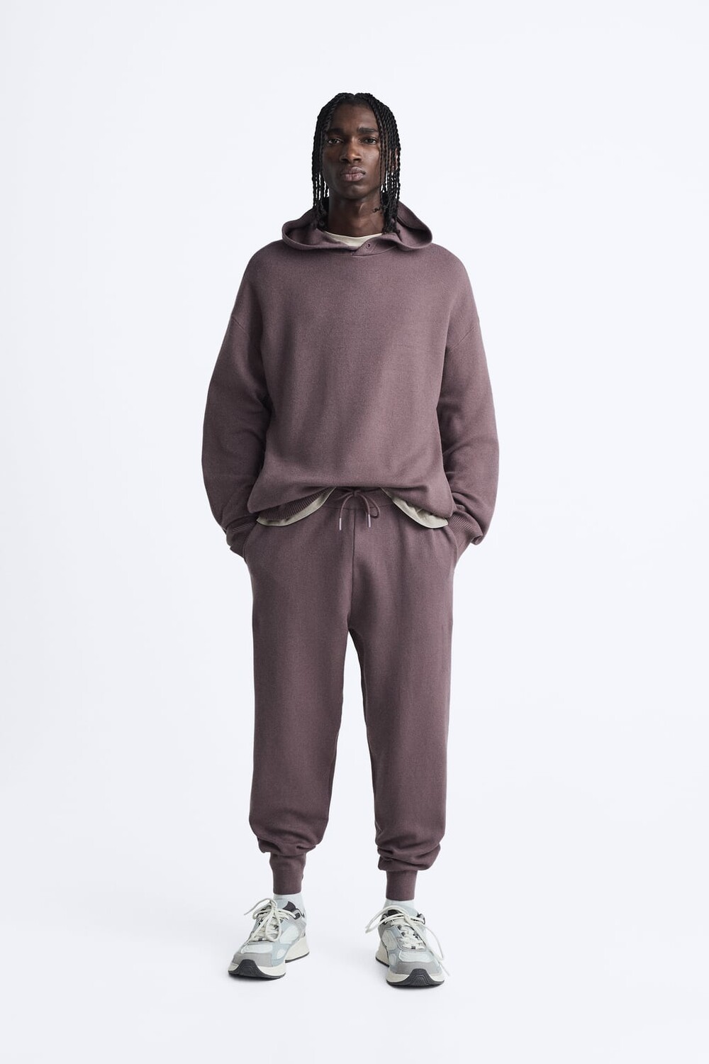 

Трикотажные спортивные брюки ZARA, розовый