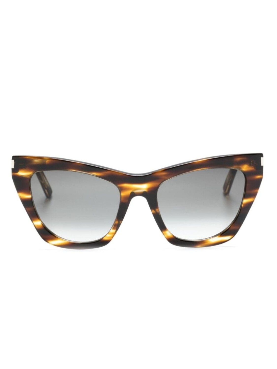 

Saint Laurent Eyewear солнцезащитные очки в оправе 'кошачий глаз' с логотипом, коричневый