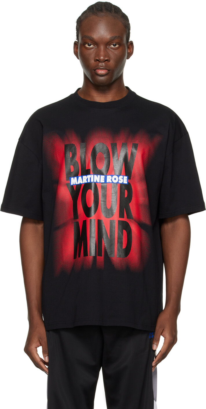 

Черная футболка с надписью Blow Your Mind Martine Rose