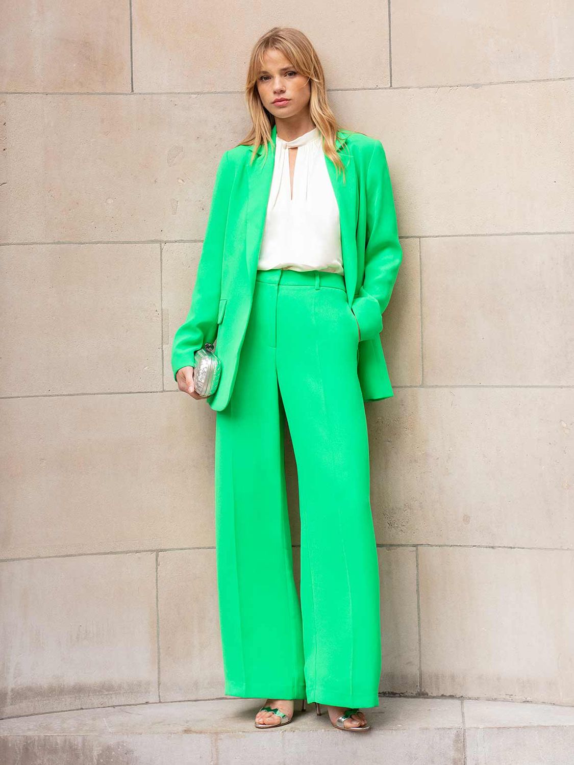 Ro&Zo Широкие костюмные брюки, зеленые брюки широкие зеленые glvr
