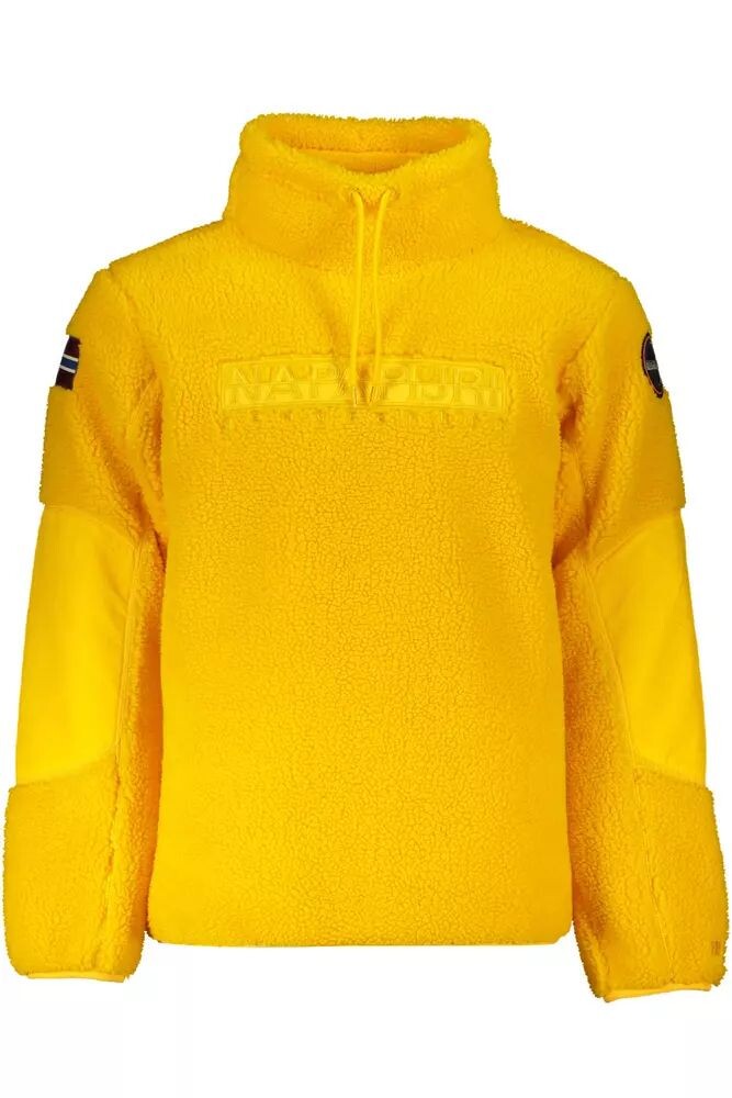 

Napapijri Chic мужской свитер с высоким воротником и вышивкой, желтый