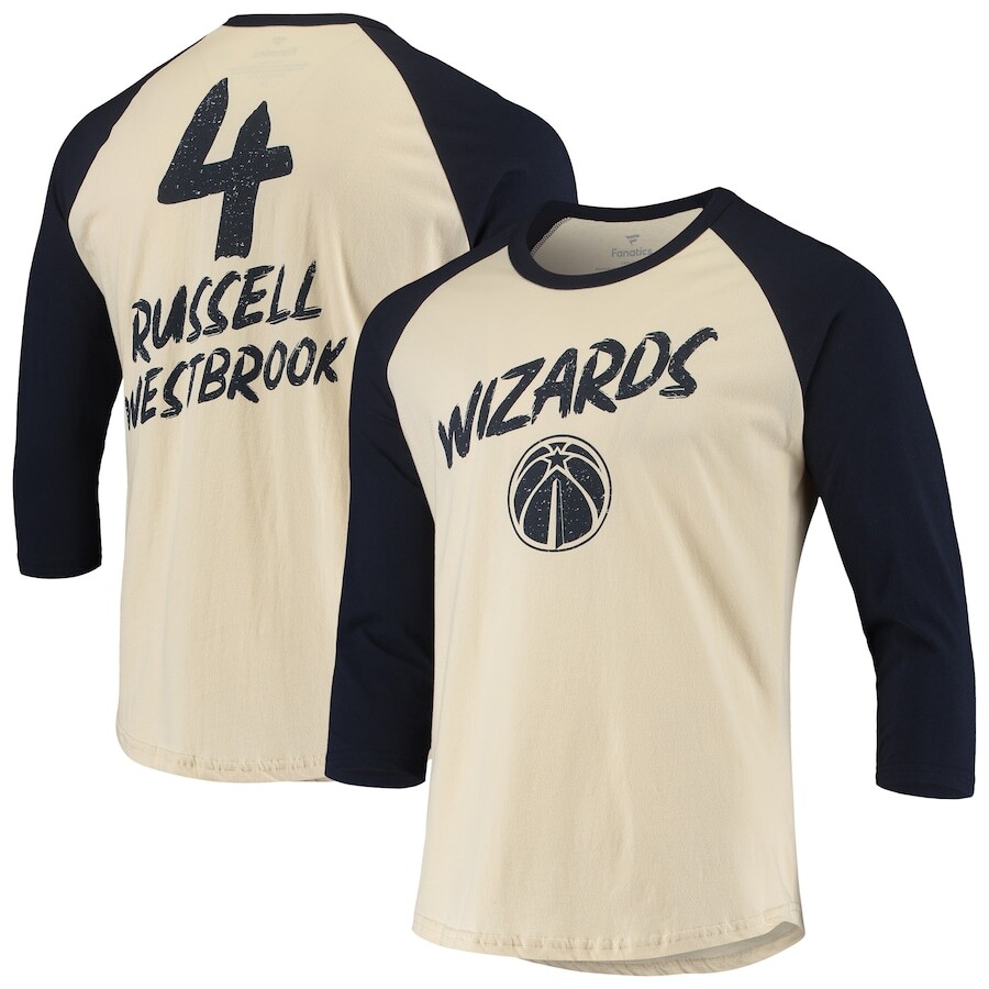 

Футболка с длинным рукавом Fanatics Branded Washington Wizards, кремовый