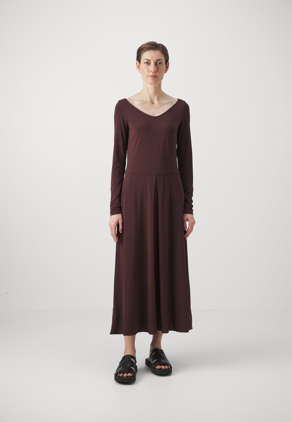 Длинное платье VALIDO Max Mara Leisure, темно коричневый