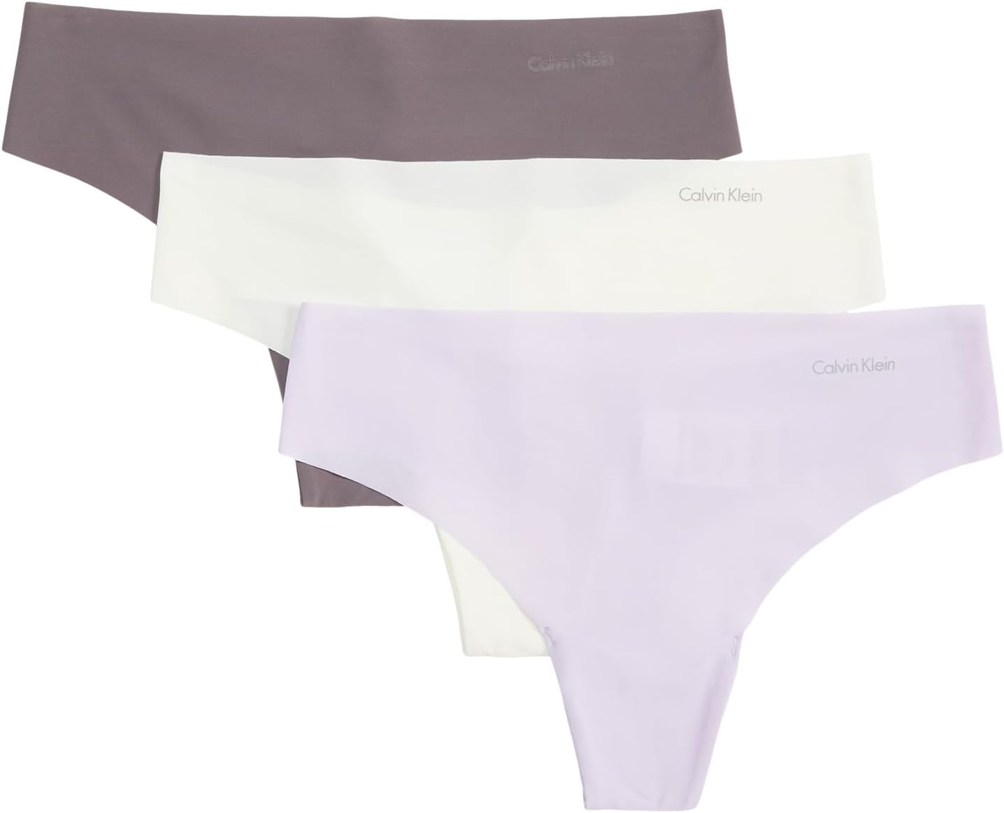 

Стринги Invisibles (3 шт.) Calvin Klein Underwear, цвет Pastel Lilac/Vanilla Ice/Rabbit