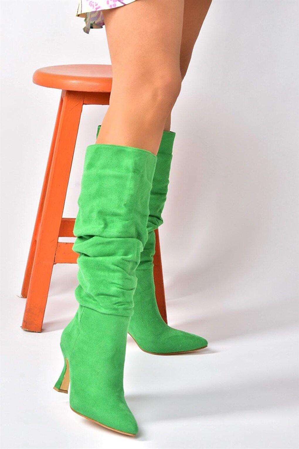 N7498300 Зеленые женские ботинки Fox Shoes