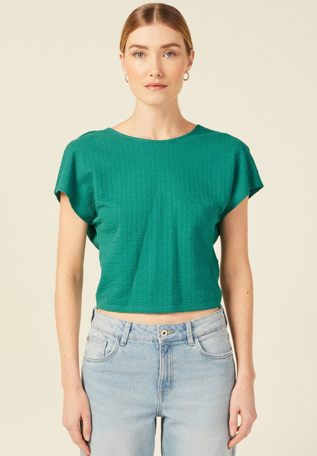 

Блуза MIT KURZEN ÄRMELN BONOBO Jeans, бирюзовый