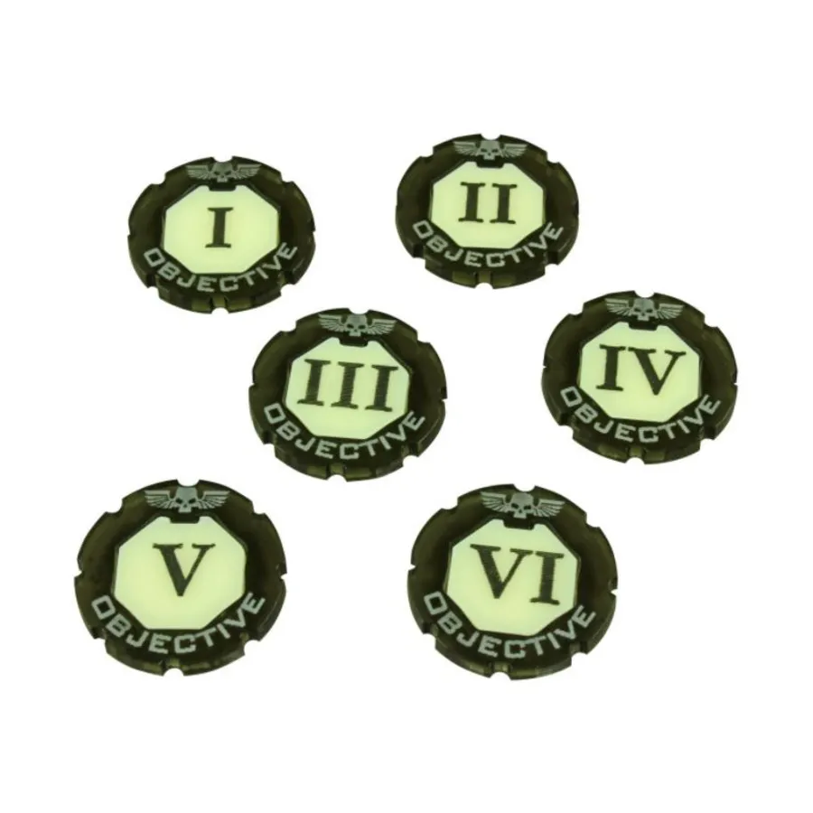 

WHv8 — двухцветный премиум-класс, набор жетонов целей, пронумерованные, Warhammer 40k Accessories (Litko Aerosystems)