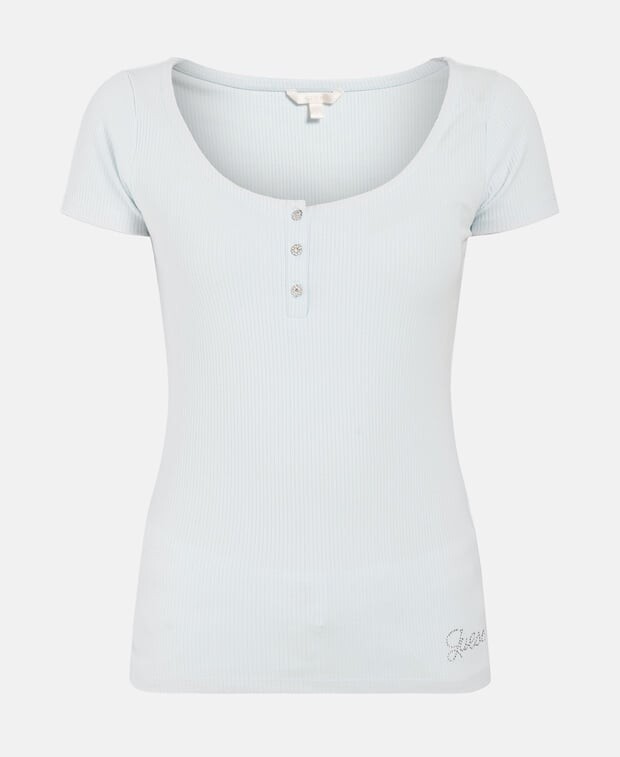 

Футболка Guess, светло-синий