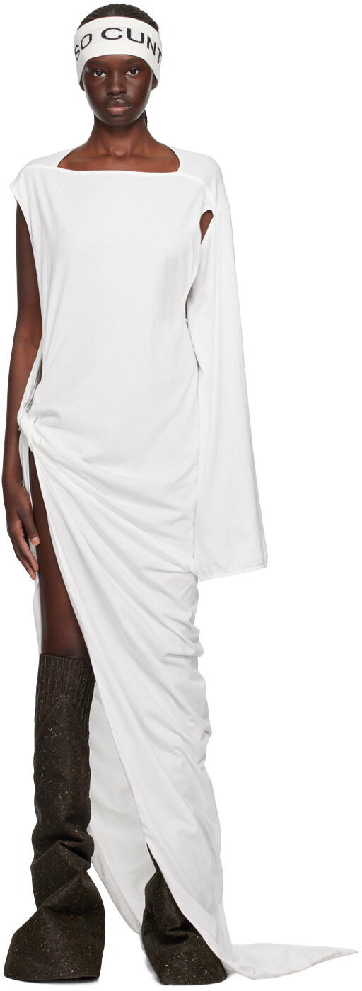 

Белое платье-макси Edfu Rick Owens DRKSHDW