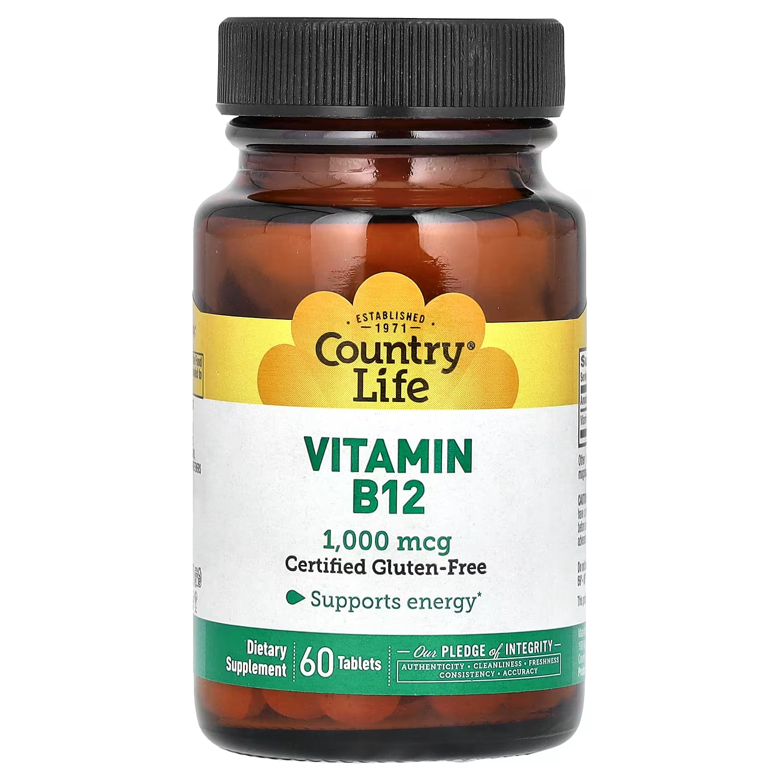 Витамин B12 Country Life, 60 таблеток витамин b12 swanson вишня 60 таблеток