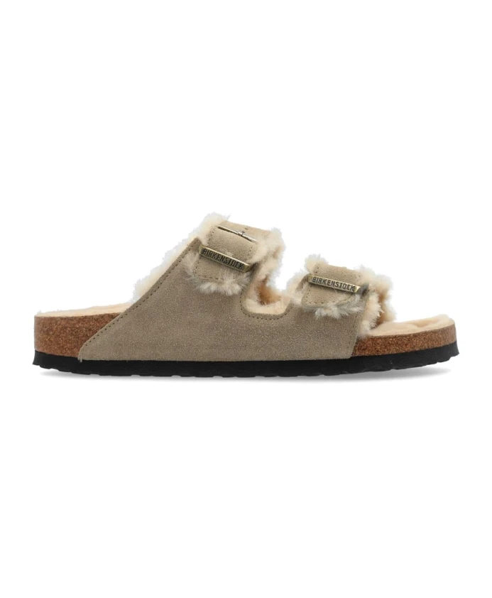 

Сандалии на подкладке из овечьей кожи бежевого цвета Birkenstock, бежевый
