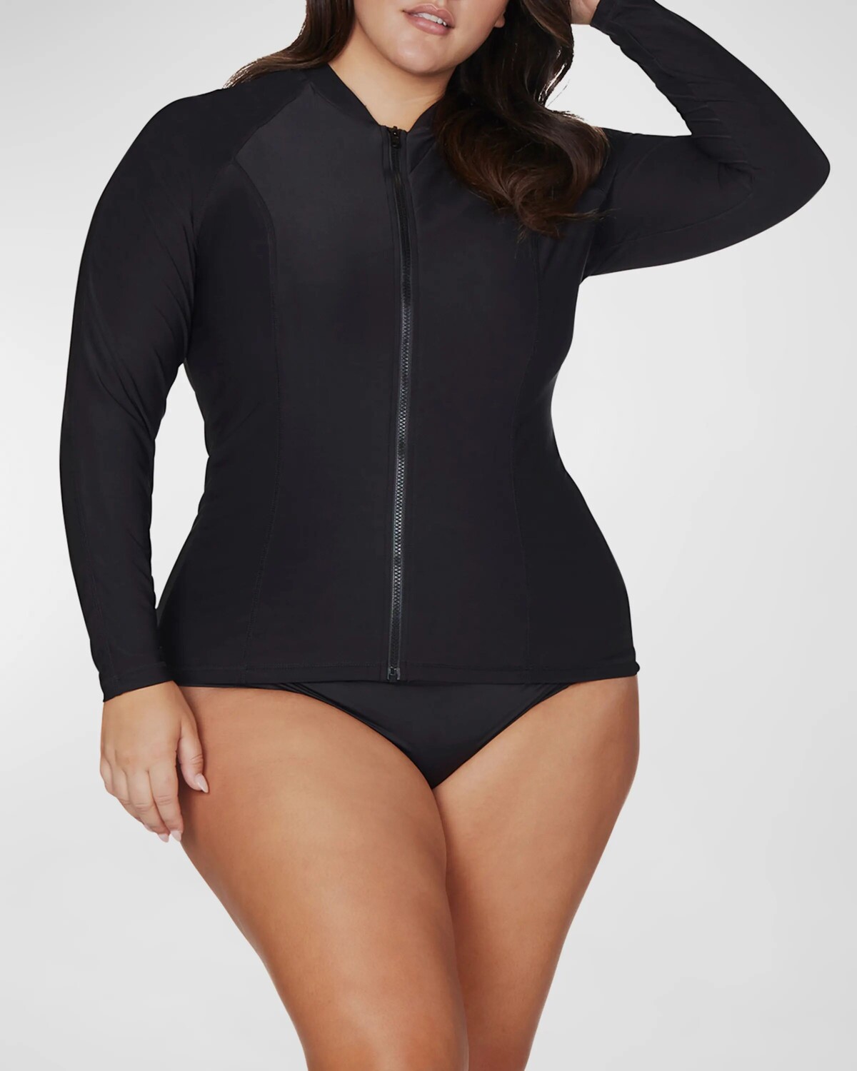 

Рашгард Seurat Plus Size Hues из переработанного материала Artesands, черный