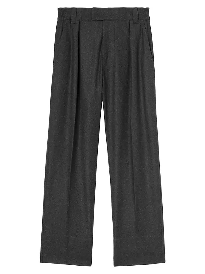 Шерстяные брюки Рейнга Loro Piana, цвет charcoal