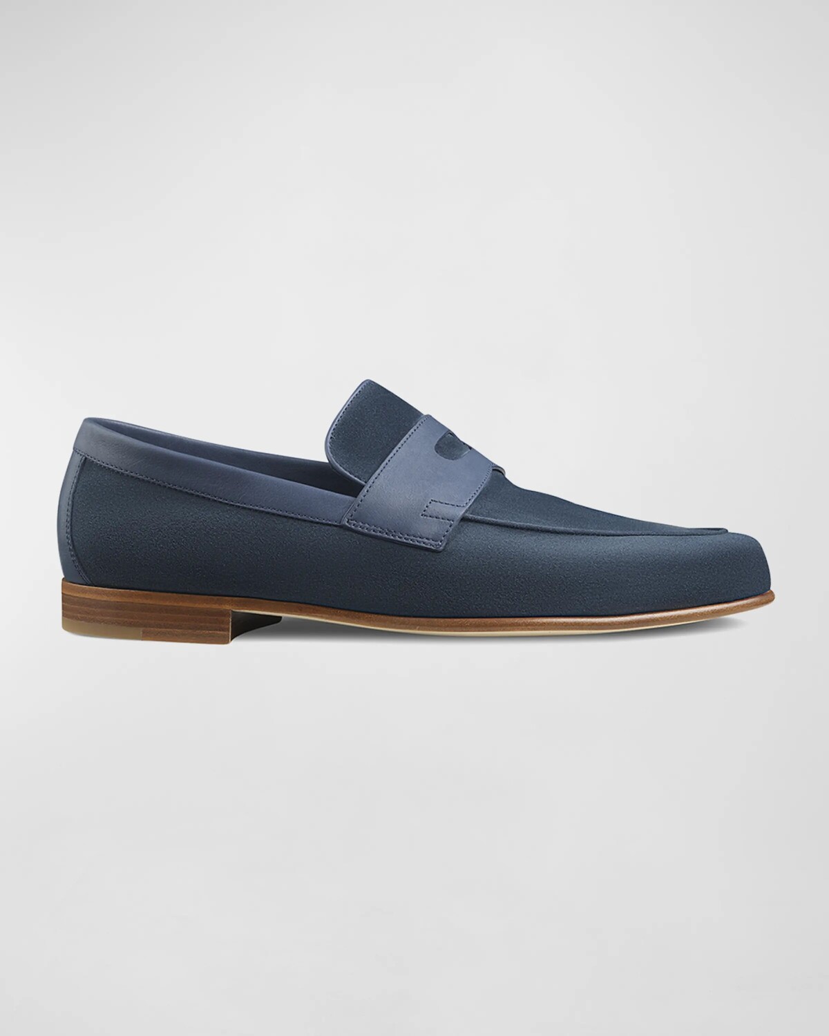 

Мужские замшевые лоферы Hendra Penny John Lobb, цвет Denim