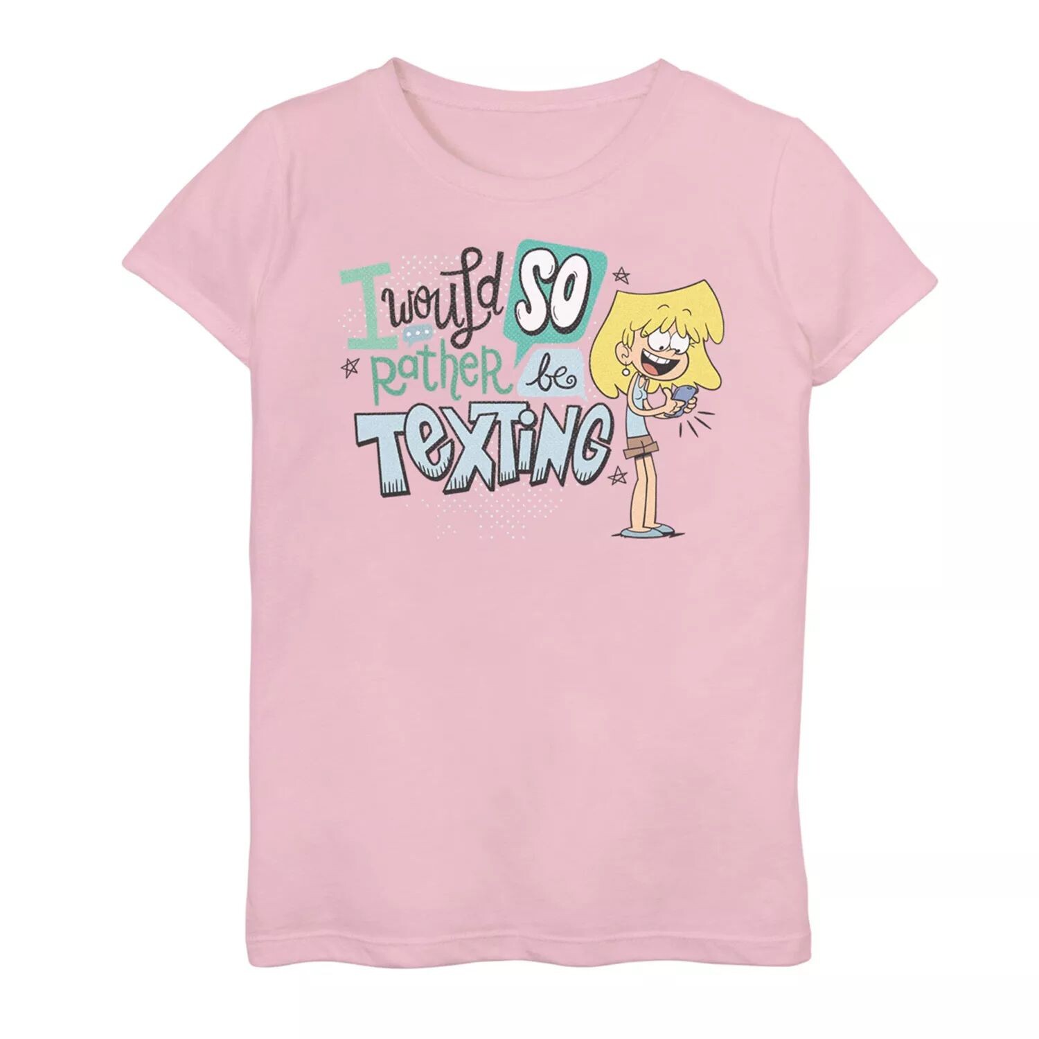 

Футболка The Loud House для девочек 7–16 лет с надписью "Rather Be Texting" Licensed Character