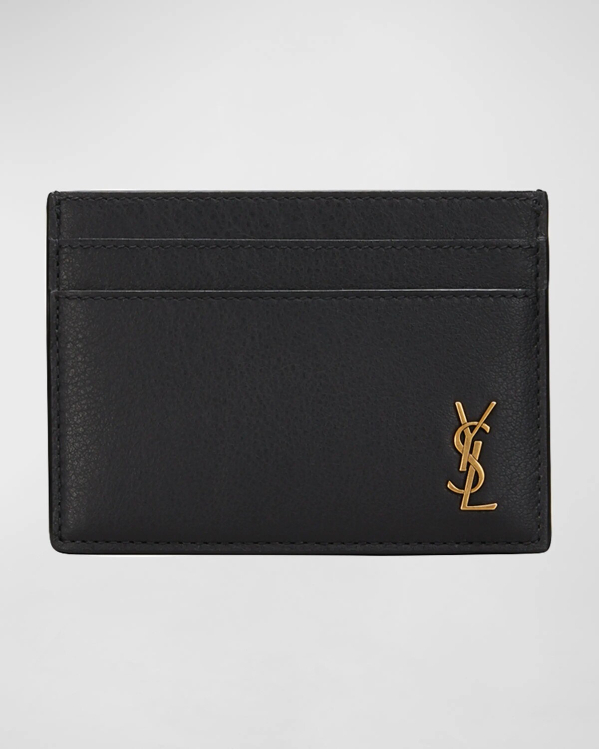 

Визитница YSL Tiny Monogram из гладкой кожи Saint Laurent, цвет Black