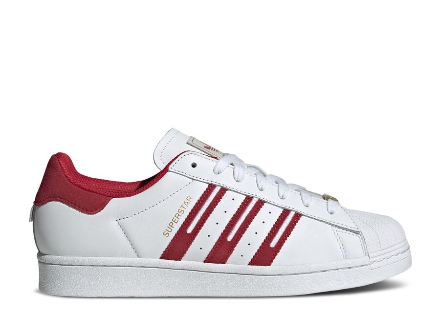 

Кроссовки adidas Superstar, цвет Embroidered Red Stripes