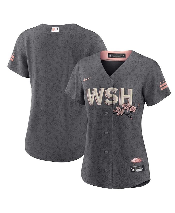 

Женская серая майка команды Washington Nationals City Connect Replica Team Nike, серый