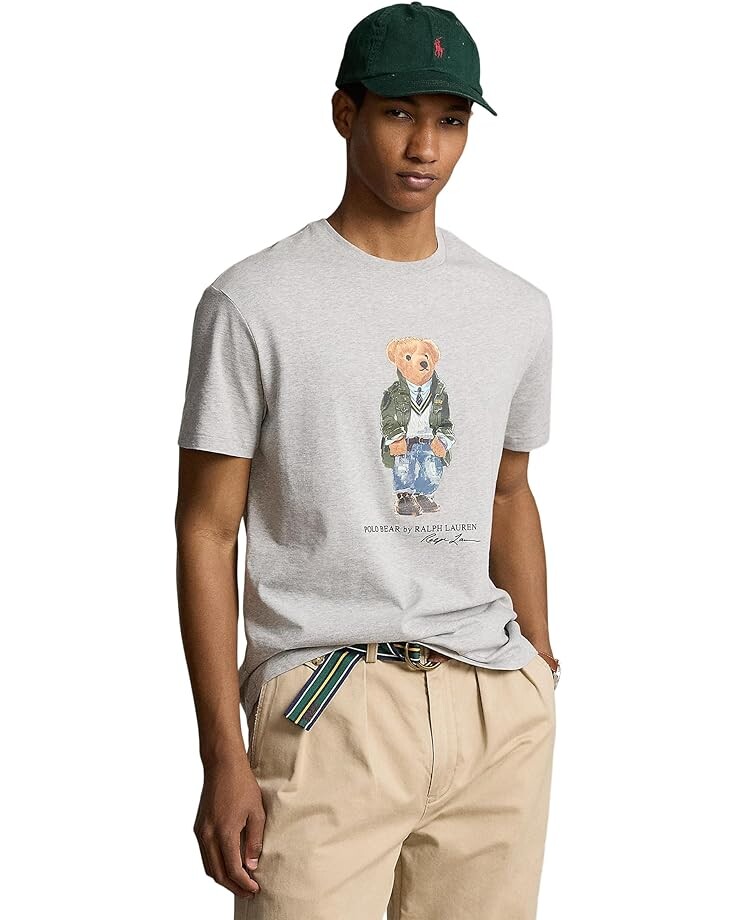 

Футболка Polo Ralph Lauren Classic Fit Polo Bear Jersey, серый