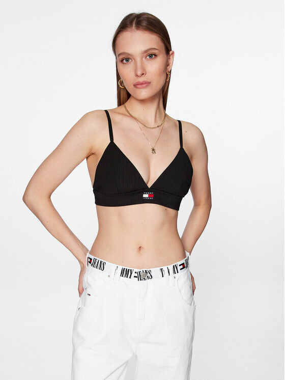 

Верхний бюстгальтер Tommy Jeans, черный
