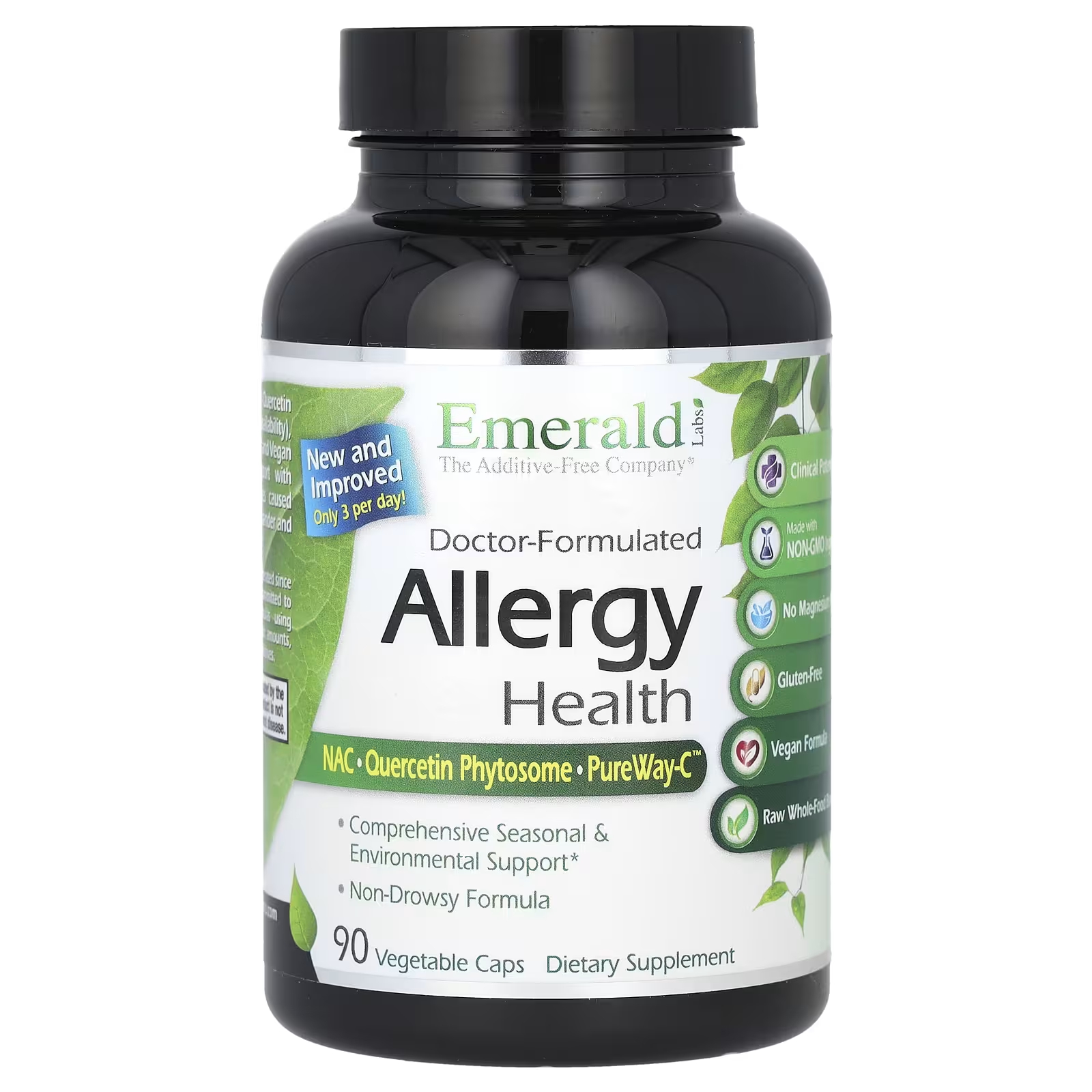 Пищевая добавка Emerald Laboratories Allergy Health, 90 растительных капсул