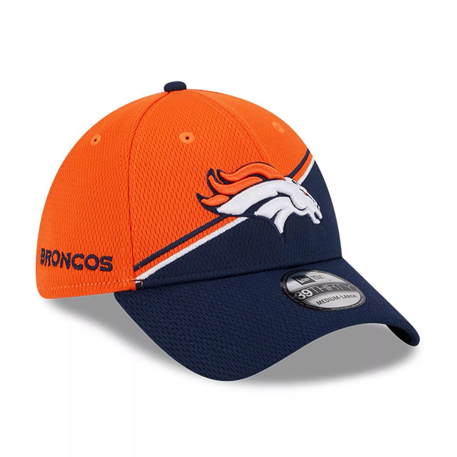 

Мужская кепка New Era оранжевый/темно-синий Denver Broncos 2023 Sideline 39THIRTY Flex Hat