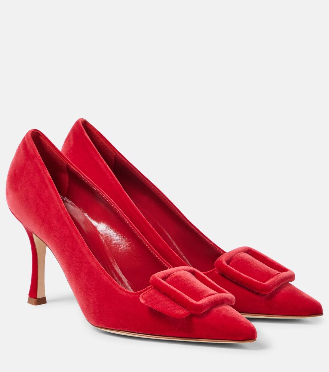 

Бархатные туфли Maysale Manolo Blahnik, цвет 6208 bred