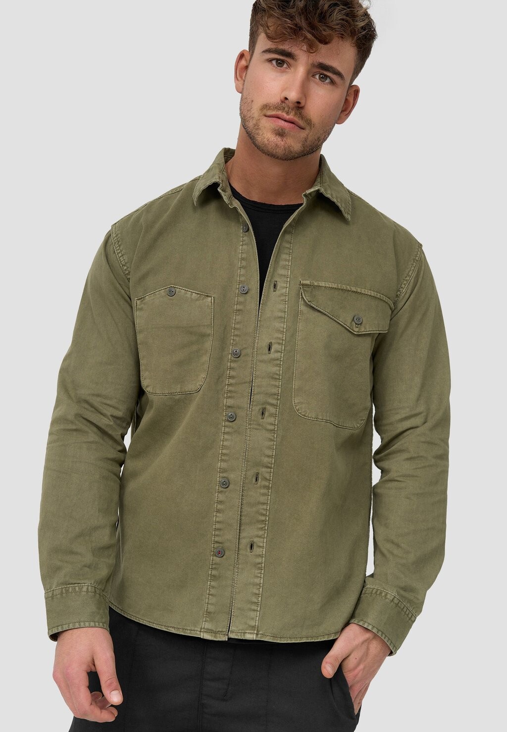 

Рубашка LANGARM INDICODE JEANS, цвет capulet
