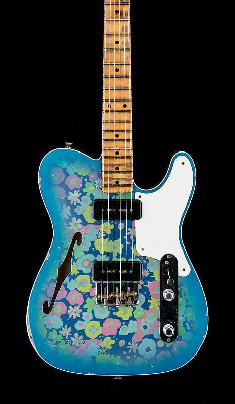 Электрогитара Fender Custom Shop Limited Edition Dual P90 Tele Relic - Blue Floral #61343 fender custom shop 50 s thinline relic pink paisley
