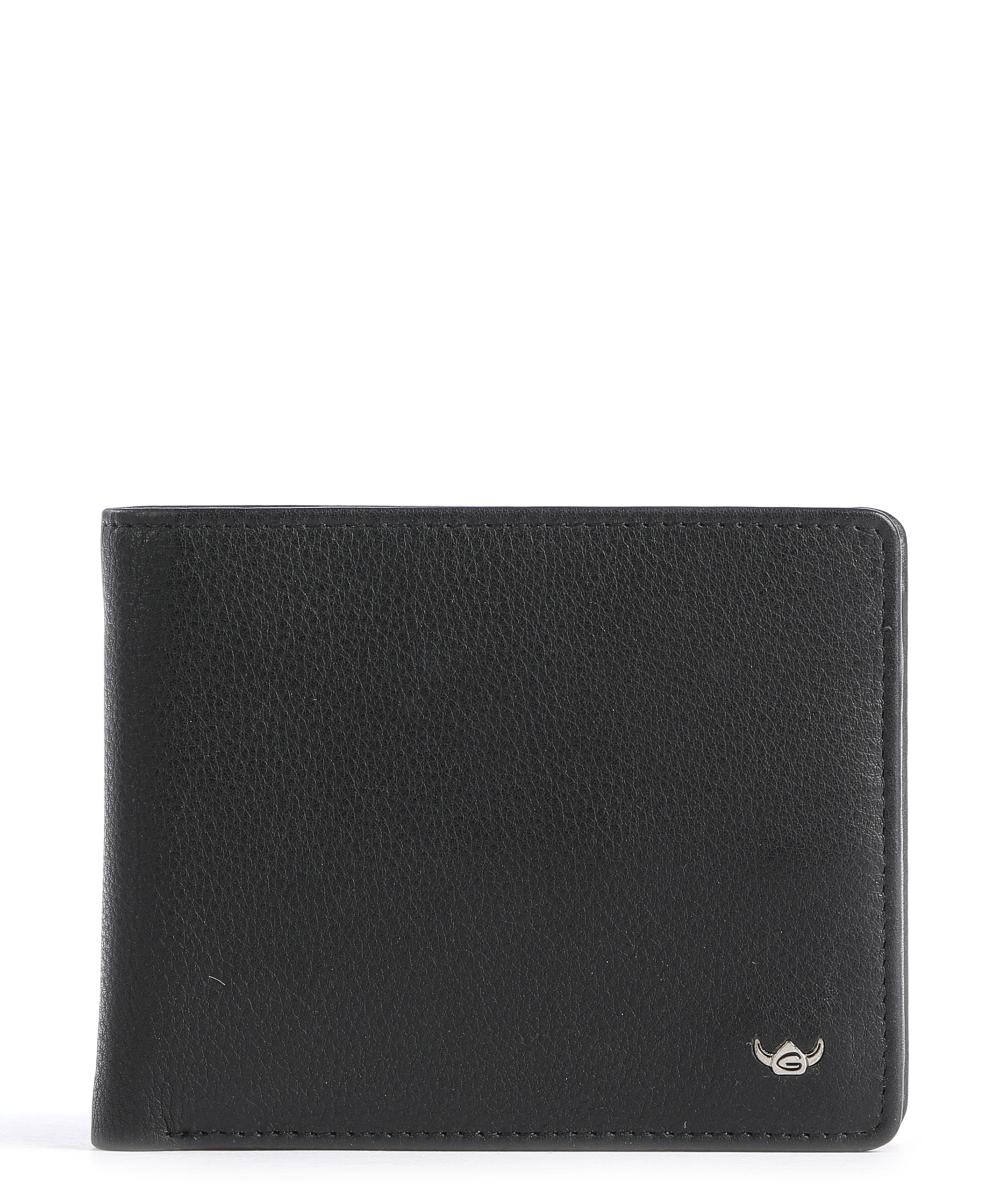 

Кошелек Capri RFID из зернистой яловой кожи Golden Head, черный