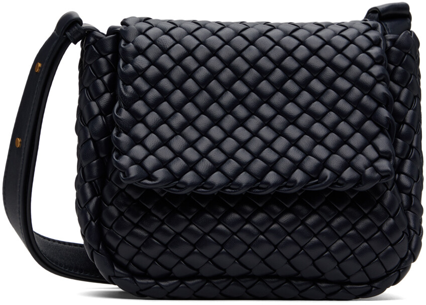 

Темно-синяя мини-сумка на плечо Cobble Bottega Veneta