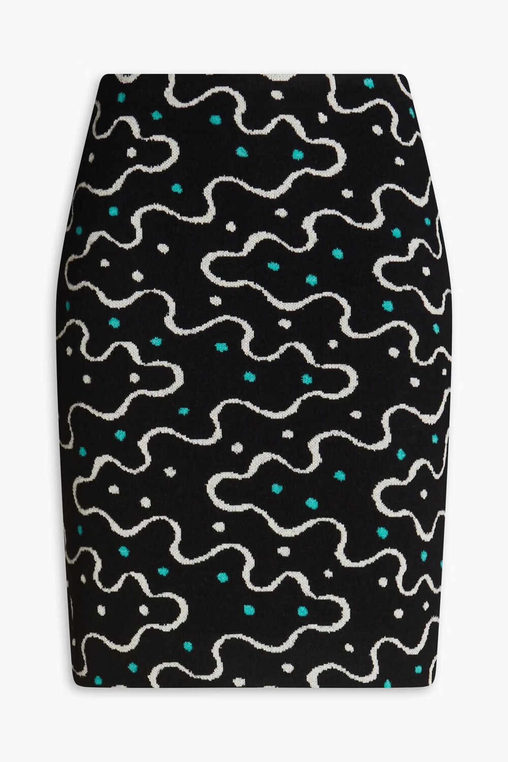 

Юбка-карандаш жаккардовой вязки Diane Von Furstenberg, черный
