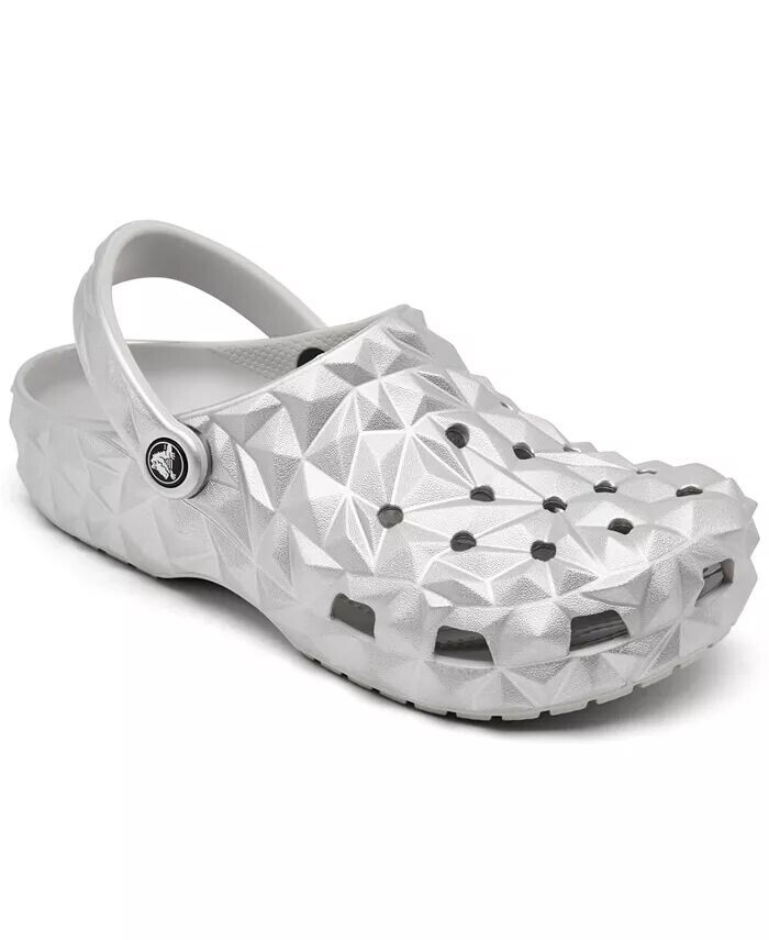 

Женские классические сабо с геометрическим рисунком от Finish Line Crocs, серебро