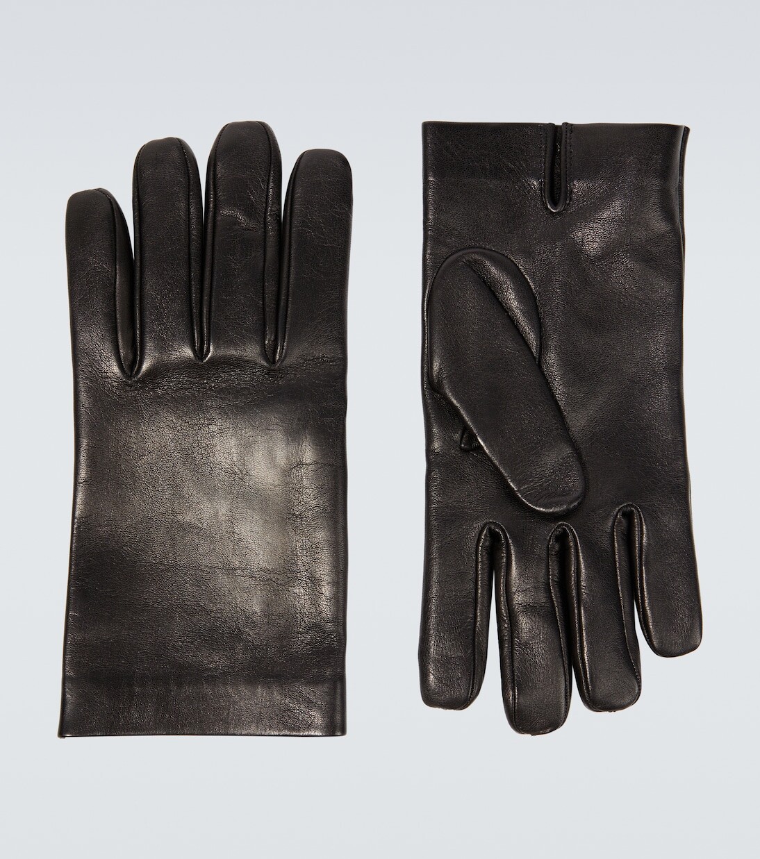 

Кожаные перчатки Saint Laurent, черный