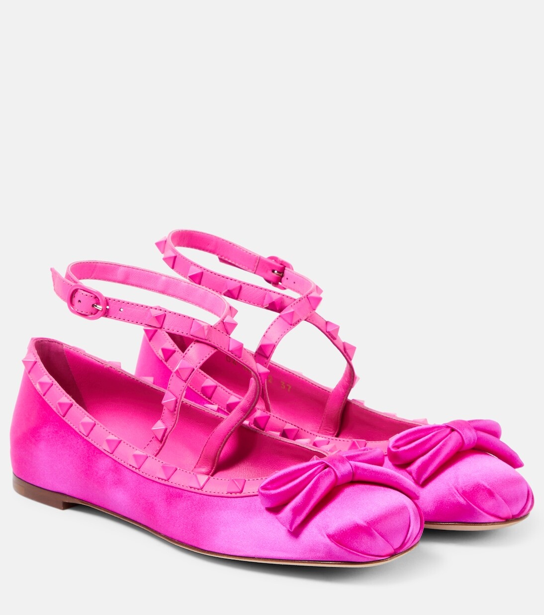 

Декорированные балетки rockstud Valentino Garavani, розовый