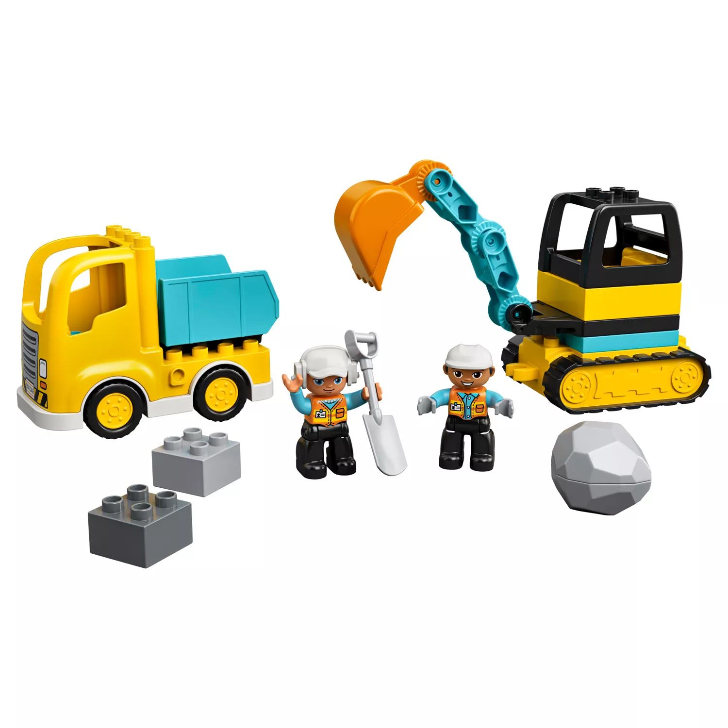 цена LEGO DUPLO Строительный грузовик и гусеничный экскаватор 10931 (20 предметов) LEGO