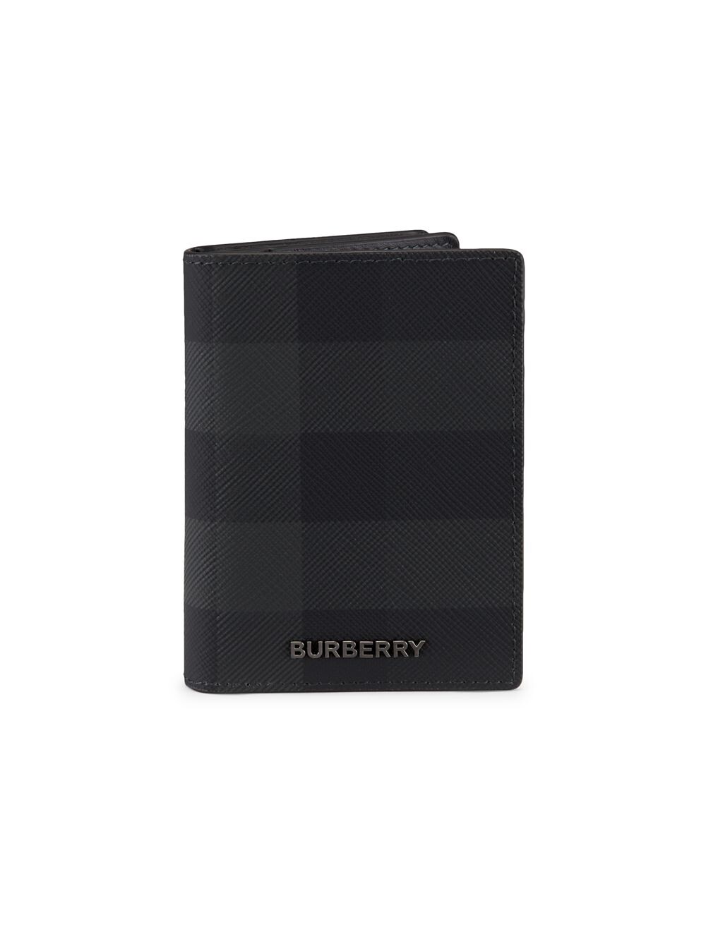 

Двойной бумажник в клетку Flint Check Burberry, угольный