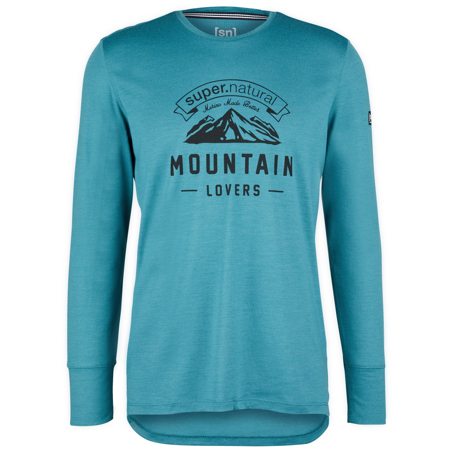 

Лонгслив Super Natural Mountain Lovers L/S, цвет Hydro Melange/Jet Black