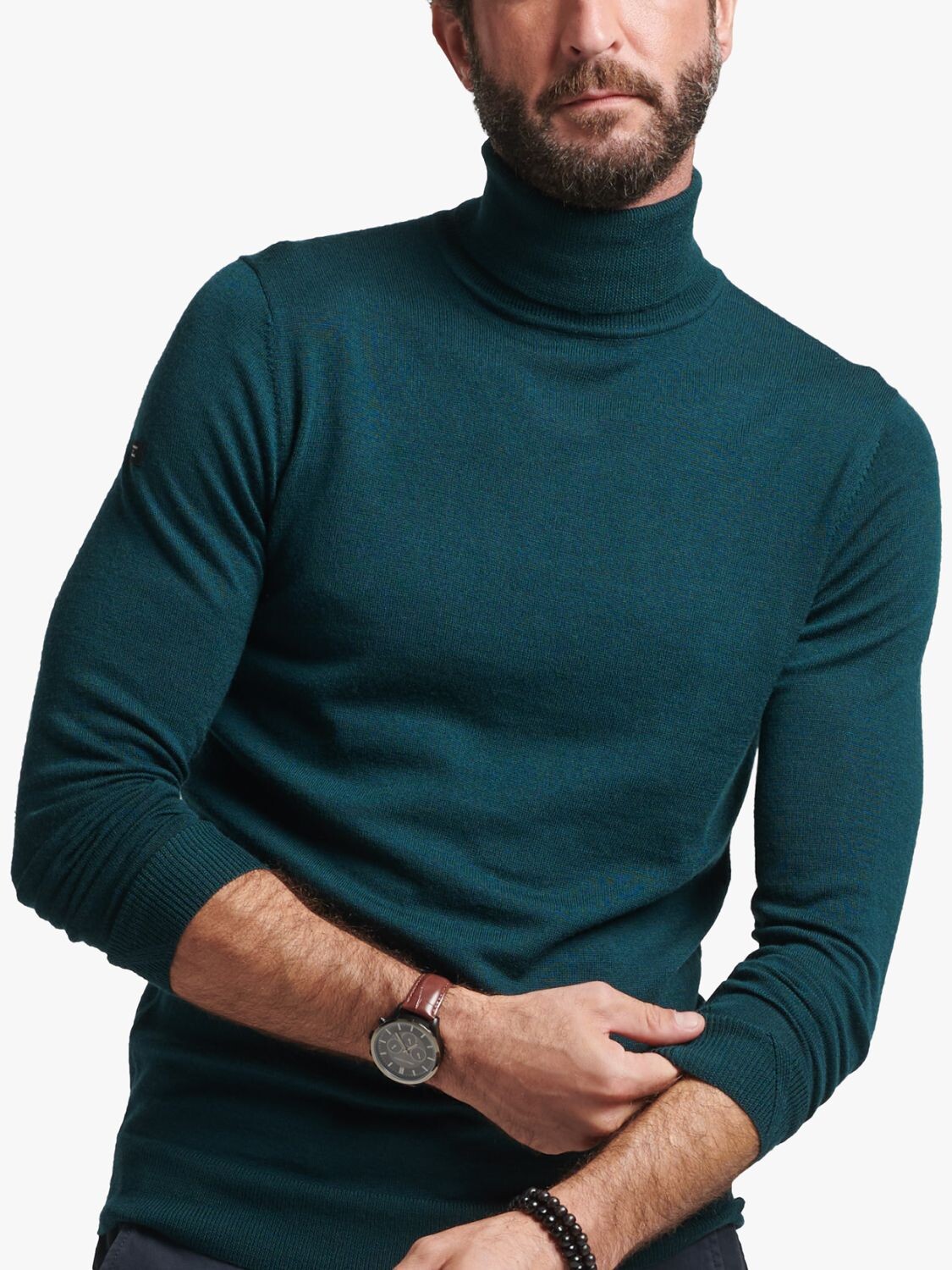 

Джемпер с высоким воротником Superdry Studios Merino, сосна